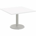 Special-T Table, Square, 36inx36inx29in, Fog Gray Base/White Top SCTCANT23636GWH